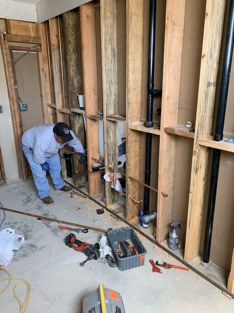 Commercial rough-in plumbing for Gas Line Repair in Fairfield
